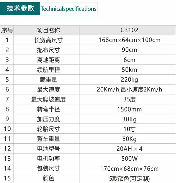 电动尼玛尘推车C3102